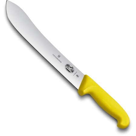 Swiss Army Brands Victorinox 40472 Kitchen Fibrox Pro - Haccp Yellow Butcher - Straight, 10In Blade VIC-5.7408.25